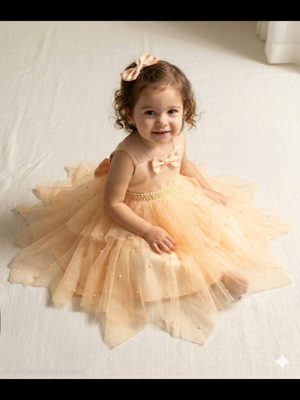 Couture Princess Blush Pearl Mesh Formal Dress Size 2T BRAND NEW